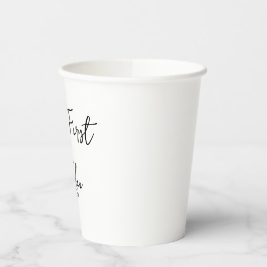 Maar het eerste koffie citaat is eenvoudig papieren bekers (Links)