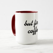 maar het eerste ontwerp van de mok van koffie - ko (Voorkant links)