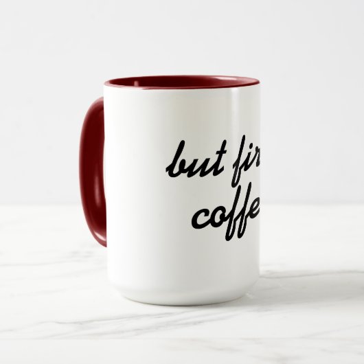 maar het eerste ontwerp van de mok van koffie - ko (Voorkant links)