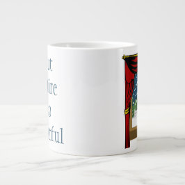 Maar het vuur is zo heerlijk grote koffiekop