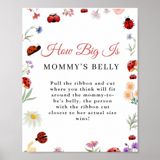 Maar hoe groot is mama's buik Baby shower spel Poster (Voorkant)