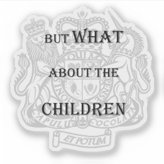 Maar hoe zit het met de kinderen sticker (Voorkant)