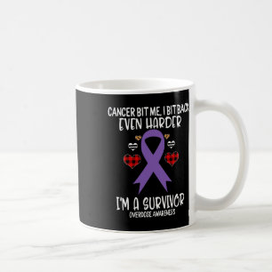 Maar ik beet harder Ik ben Survivor Awareness Ribb Koffiemok