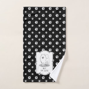 Maar ik ben Cute Samoyed Dog Funny Sammie Bad Handdoek