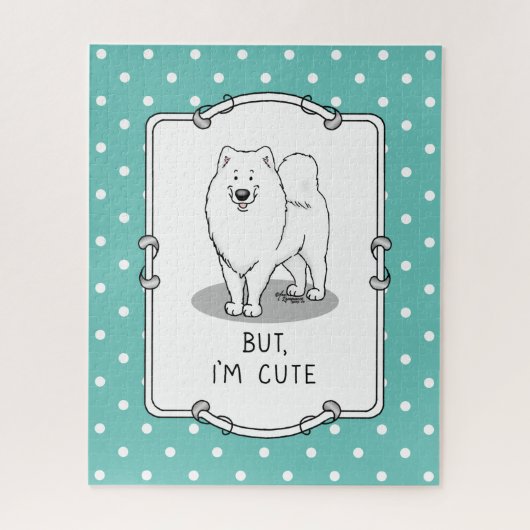 Maar ik ben Cute Samoyed Dog Legpuzzel (Verticaal)