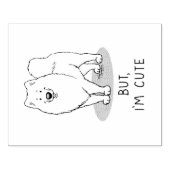 Maar ik ben Cute Samoyed Dog Rubberstempel (Afrduk)