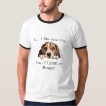Maar ik ben dol op mijn Beagle Basic Ringer T-shir
