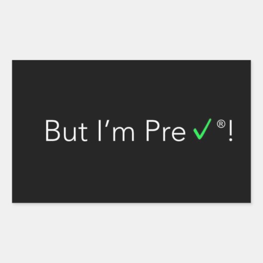 Maar ik ben pre-check Stickers (x4) (Voorkant)