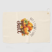 Maar ik denk dat ik hou van Herfst - pompoenen en Golfhanddoek (Horizontaal)