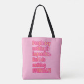 Maar ik doe elke dag niets tote bag (Achterkant)