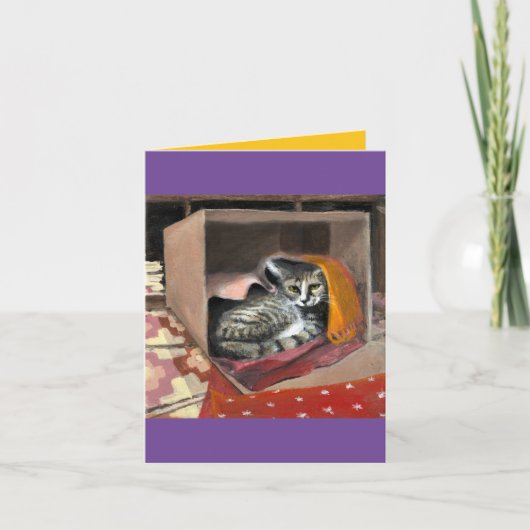 Maar ik heb deze doos nodig. Kerstmis Kat Macavity Feestdagen Kaart (Voorkant)