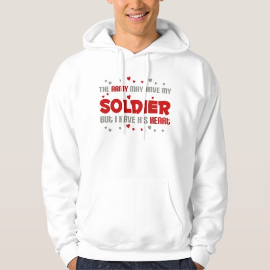 Maar ik heb zijn hart - Leger Hoodie (Voorkant)