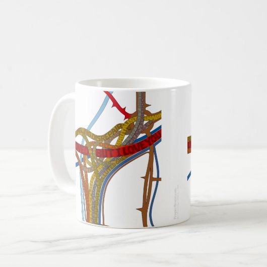 Maar ik hou van de mok van de spaghetti Junction. (Voorkant links)