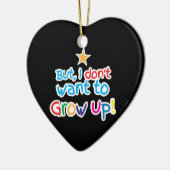 Maar ik wil niet opgroeien! schatje baby keramisch ornament (Links)