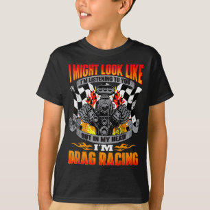 Maar in mijn hoofd sleep ik racing - grappige slee t-shirt