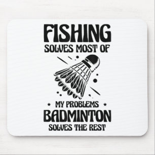 Maar in mijn hoofd speel ik Badminton Speler Shutt Muismat