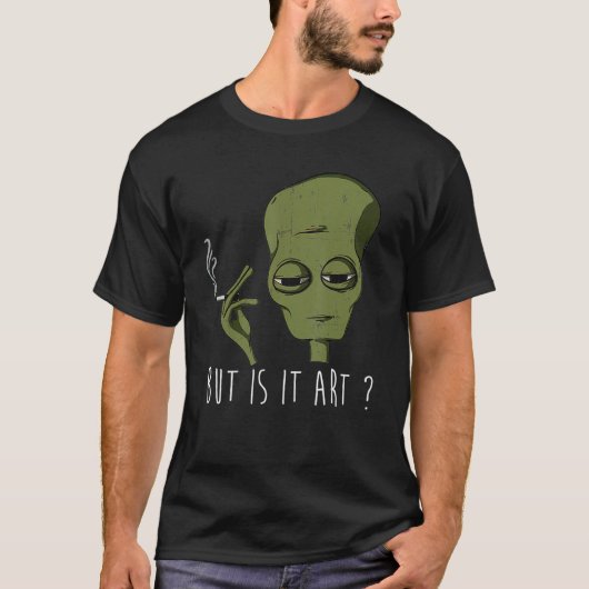 Maar is het een Alien Smoking Alien 2? T-shirt (Voorkant)