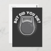 Maar je bent net zo goed als Kettlebell Gym Workou Briefkaart (Voorkant / Achterkant)