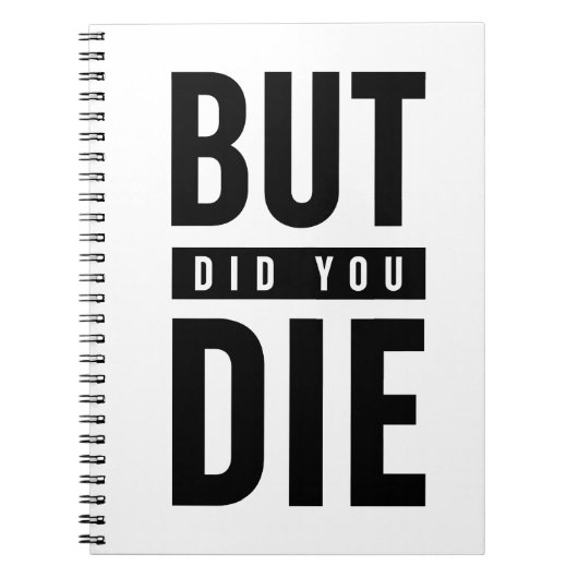 Maar je ging dood notitieboek (Voorkant)