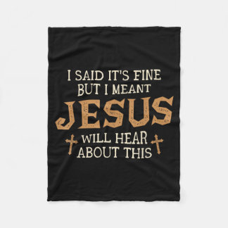 Maar Jezus Zal Hier Over Deze Christen Horen Fleece Deken