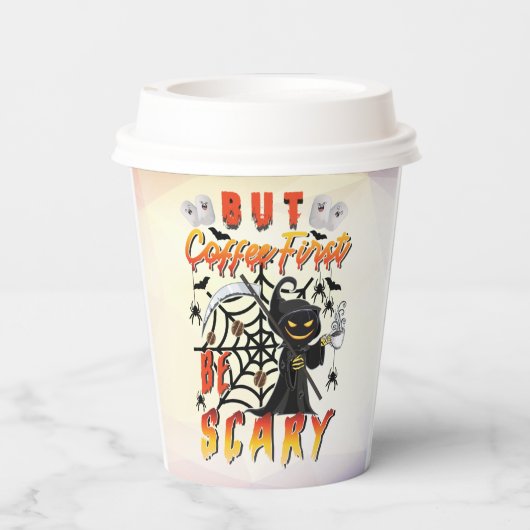 Maar koffie is eerst eng papieren bekers (Achterkant)