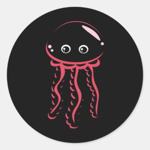 Maar kwal lachende kostuum schattig dier Halloween Ronde Sticker
