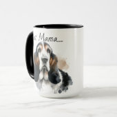 Maar mama....... Basset Hound Moderne Mok (Voorkant links)