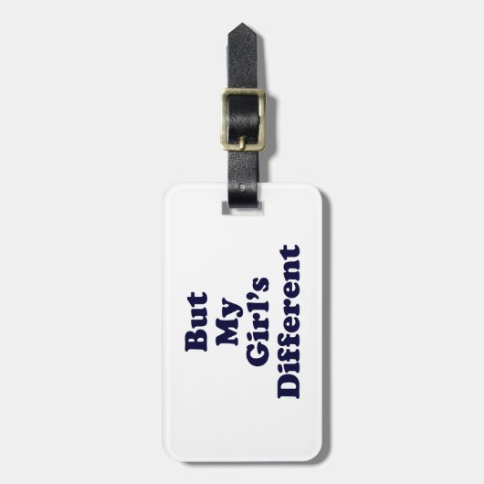 Maar mijn meisje is anders bagagelabel (Voorkant verticaal)