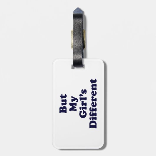 Maar mijn meisje is anders bagagelabel (Achterkant verticaal)