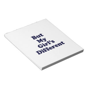 Maar mijn meisje is anders notitieblok