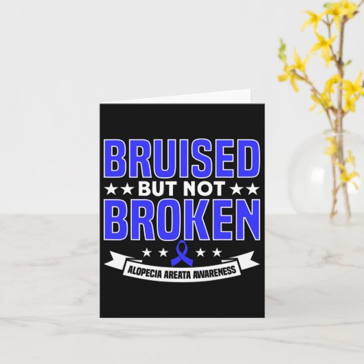 Maar niet gebroken Ondersteuning Alopecia Awarenes Kaart (Gele Bloem)