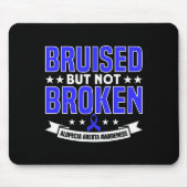 Maar niet gebroken Ondersteuning Alopecia Awarenes Muismat (Voorkant)