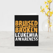 Maar niet gebroken steun leukemie bewustzijn kaart (Gele Bloem)