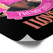 Maar papa Trump 2024 Ik hou van hem kleding Poster (Hoek)