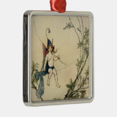 Maar Puck zat op een Spider Thread Metalen Ornament (Rechts)