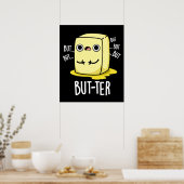 Maar ter Funny Butter Pun Dark BG Poster (Keuken)