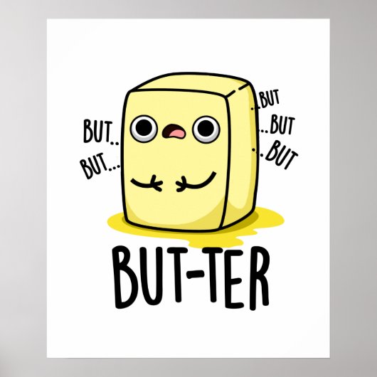 Maar ter Funny Butter Pun Poster (Voorkant)