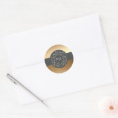  maar toch Modern Baby's Breath Wreath Gold Ronde Sticker (Envelop)