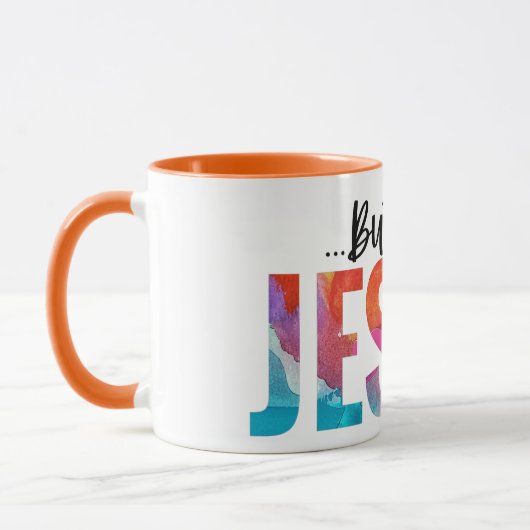 Maar toen was Jezus Grote Abstracte Mok Faith Quot (Links)