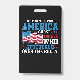 Maar uiteindelijk koos Amerika voor de jongen Badge