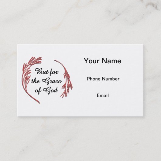 Maar voor de Grace van God Contactkaartje (Voorkant)