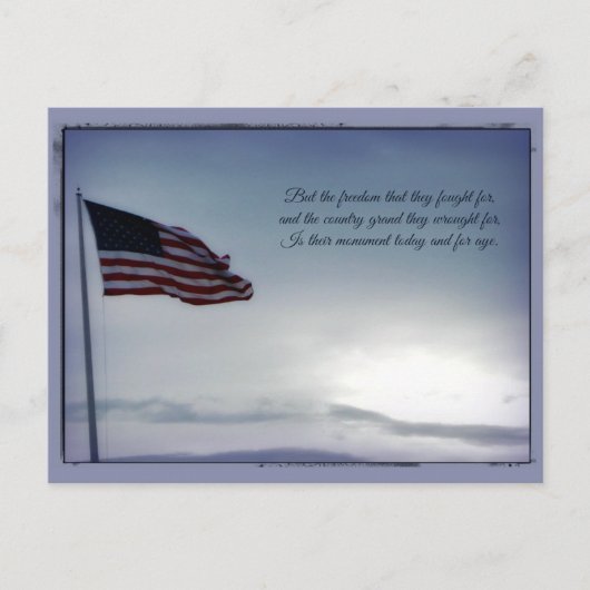 Maar voor Vrijheidsgevecht ... Veterans Day Briefk Briefkaart (Voorkant)