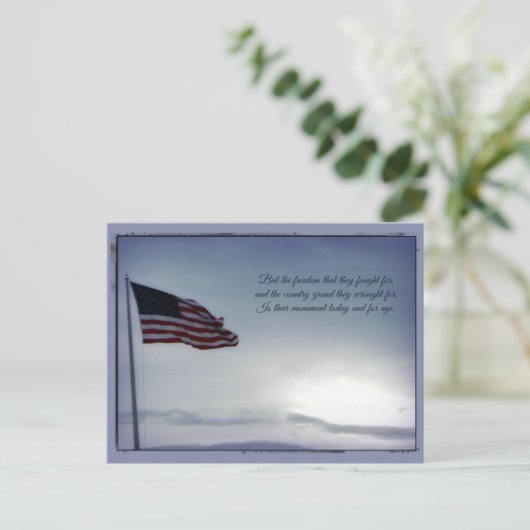 Maar voor Vrijheidsgevecht ... Veterans Day Briefk Briefkaart (Staand voorkant)