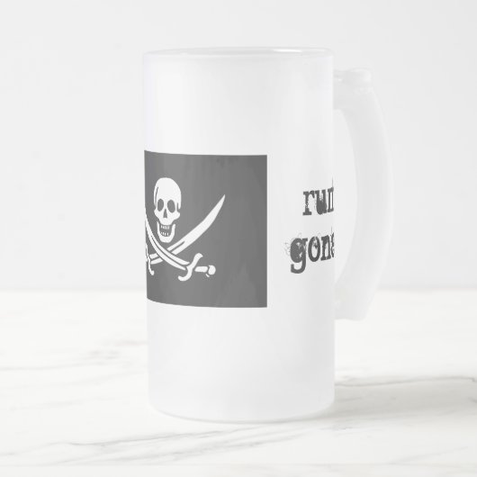 maar waarom is de rum weg ? matglas bierpul (Voorkant rechts)