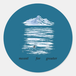 Maar waarom pinguïn droevige pinguïnberg maar waar ronde sticker