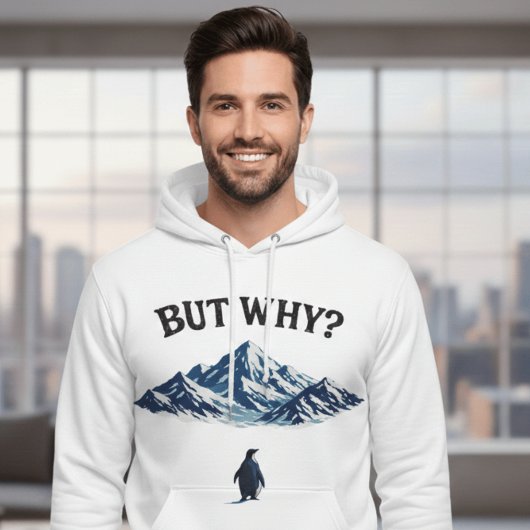 Maar waarom? Pinguïn Hoodie – Grappige Verwarde Pi