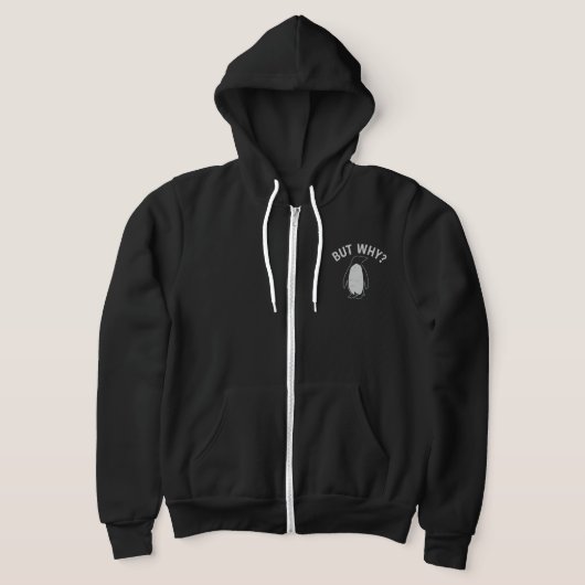 Maar Waarom? Pinguïn Protest Badge Hoodie (Laagn)