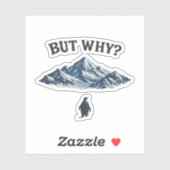 Maar Waarom? Pinguïn Sticker – Grappige Verwarde P (Vel)