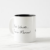 Maar wacht… er is meer! Grappige Inspirerend quote Tweekleurige Koffiemok (Voorkant links)