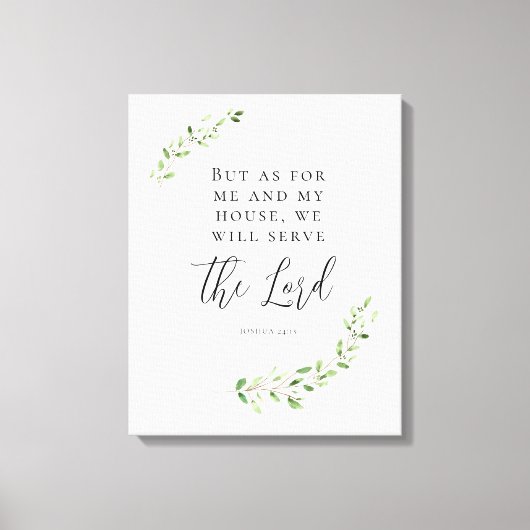 Maar wat mij en mijn huis betreft, wij zullen de H Canvas Afdruk (Voorkant)